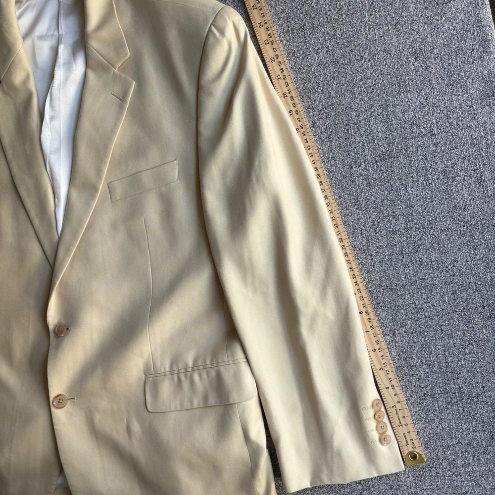 Ralph Lauren Sport Coat Mens 46R Silk Herringbone Tan Blazer Dillard's